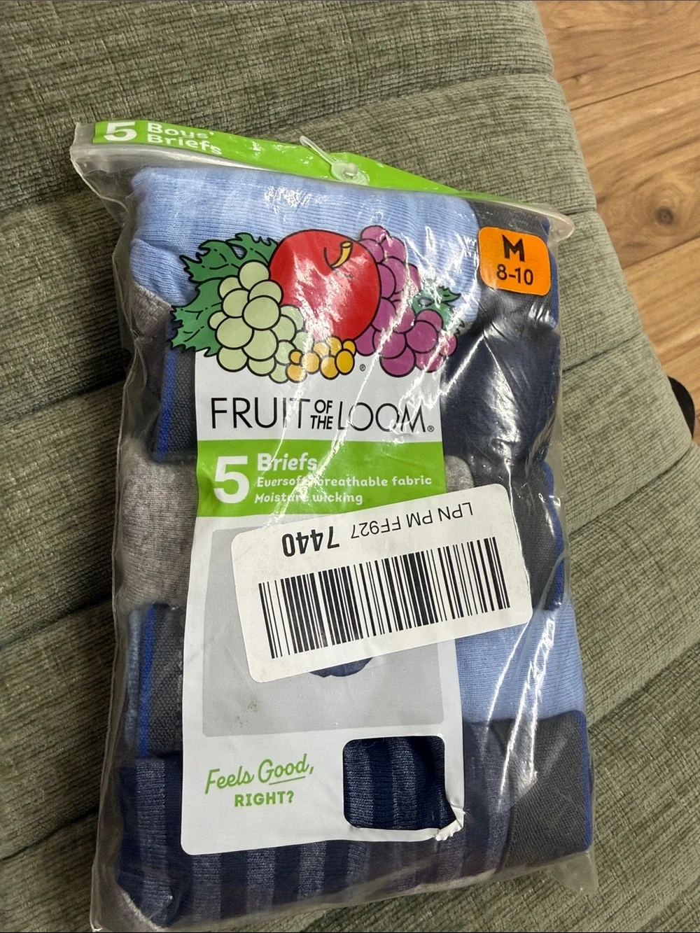 Fruit of the Loom Boys' Briefs Pack - Blue, Gray